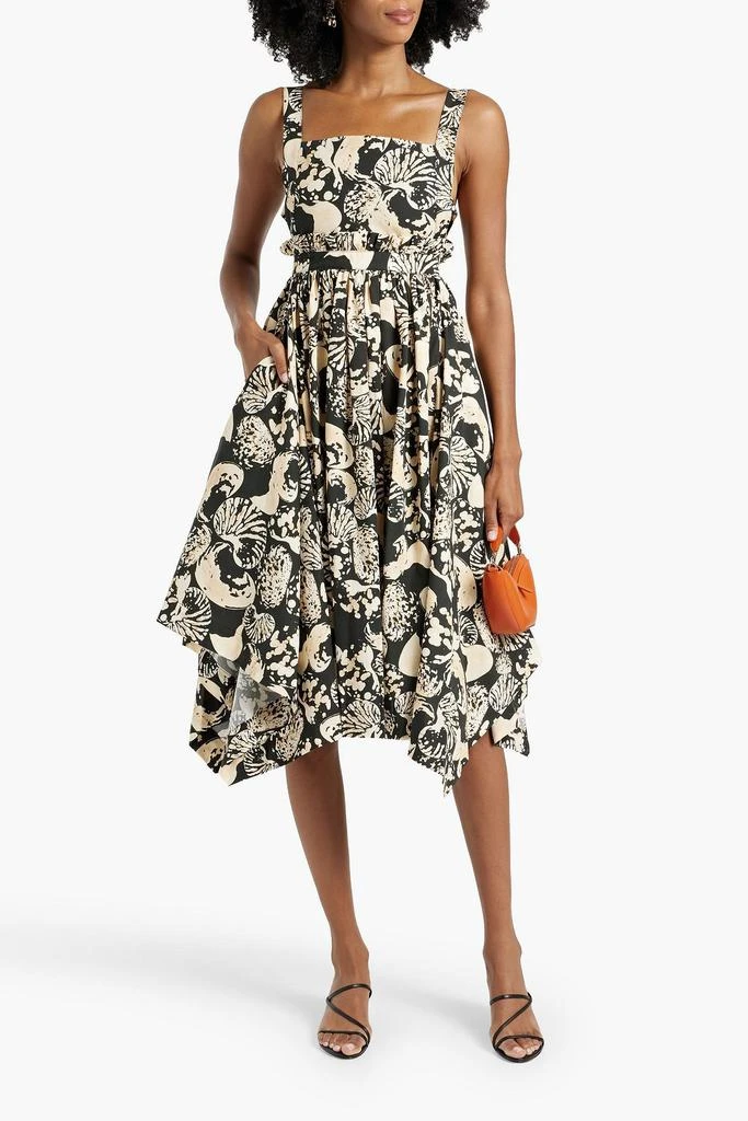 Agua by Agua Bendita Lunatus Cosecha printed cotton-poplin midi dress 2