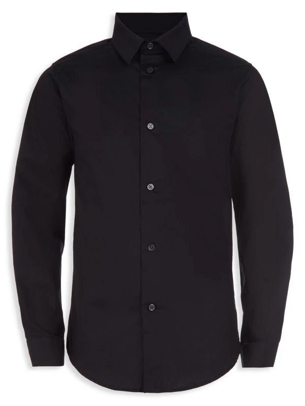 Calvin Klein Boy's Slim Fit + Stretch Poplin Dress Shirt 1