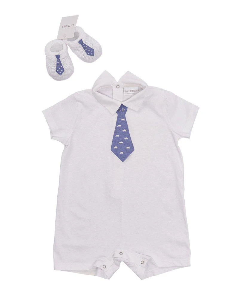 La Perla La Perla Kids Tie Detailed Romper