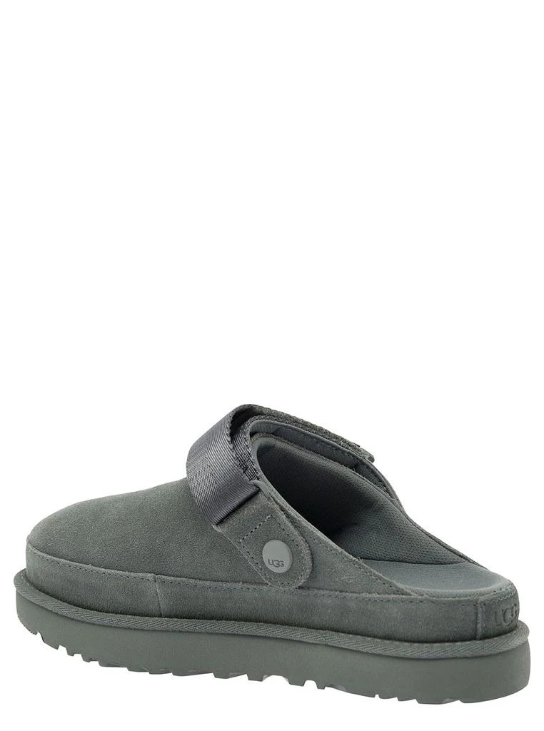 UGG goldenstar Grey Clog With Embossed Logo In Suede Woman 3