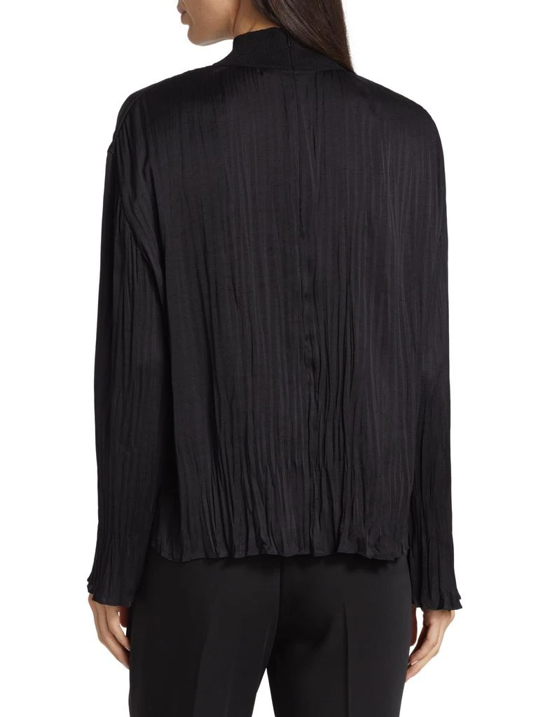 Vince Crushed Satin Mock turtleneck Top 2