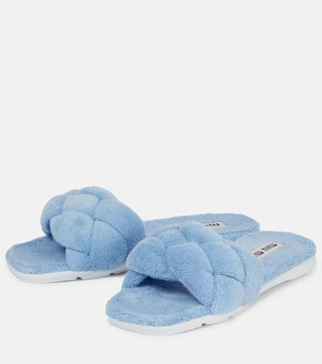 Miu Miu Woven terry slides 5