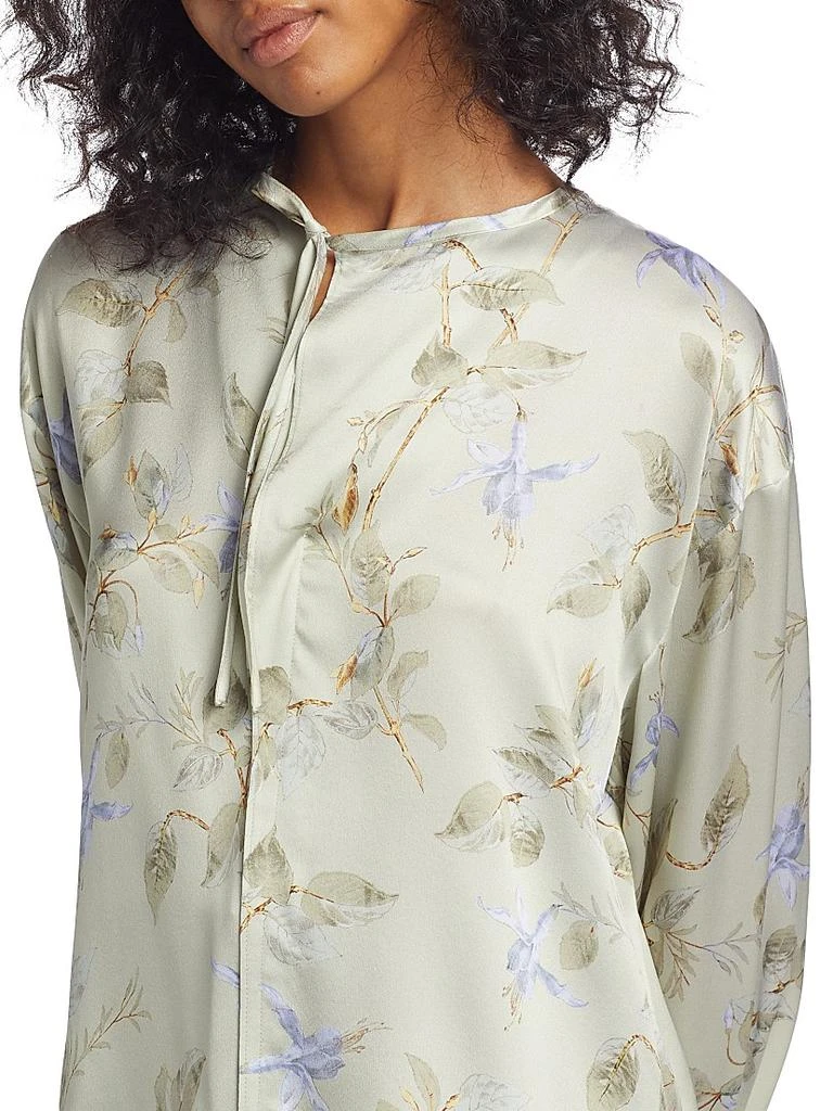 Vince Bellflower Silk Tie-Neck Blouse 6