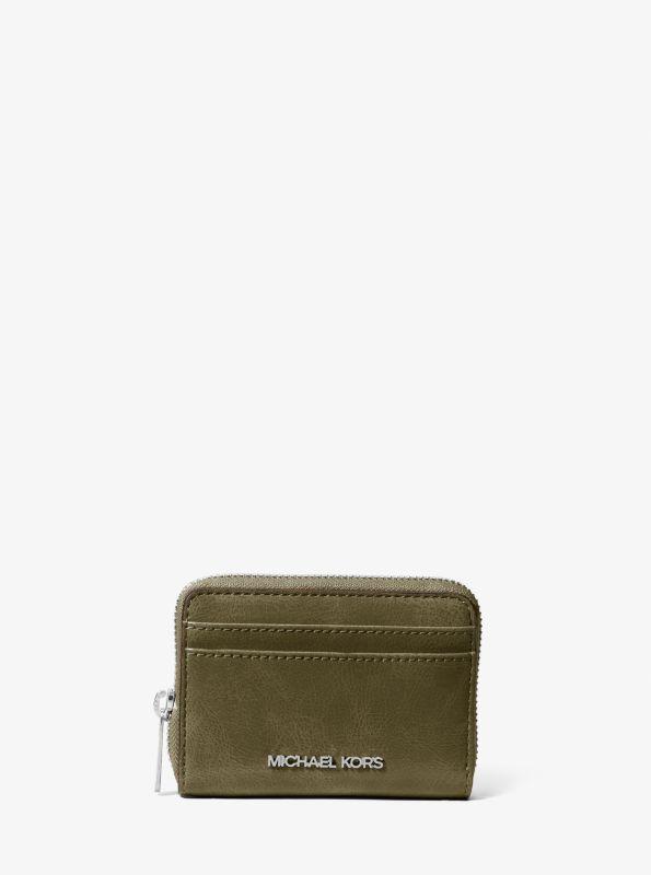 Michael Kors Jet Set Medium Distressed Zip Card Case