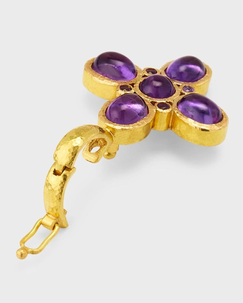 Elizabeth Locke 19K Amethyst Clover Pendant 4