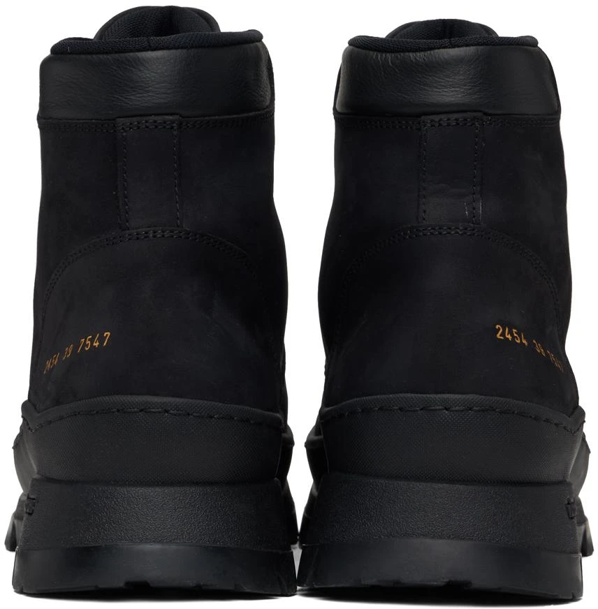 Common Projects Black Hiking Boots 2