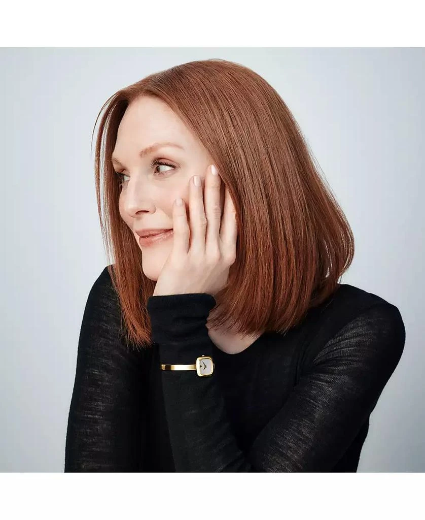 Movado Women's Museum Cushion Swiss Quartz Yellow PVD Steel Bangle Watch, 21.50mm 4