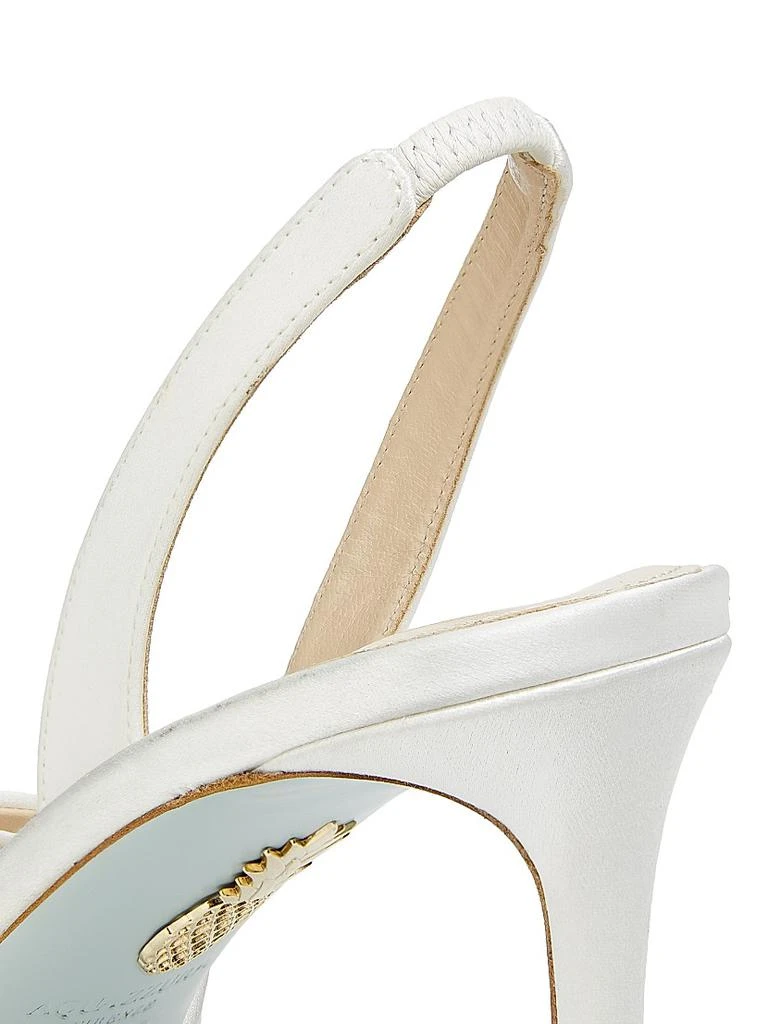 Aquazzura Tati 85MM Satin Leather Slingback Sandals 6