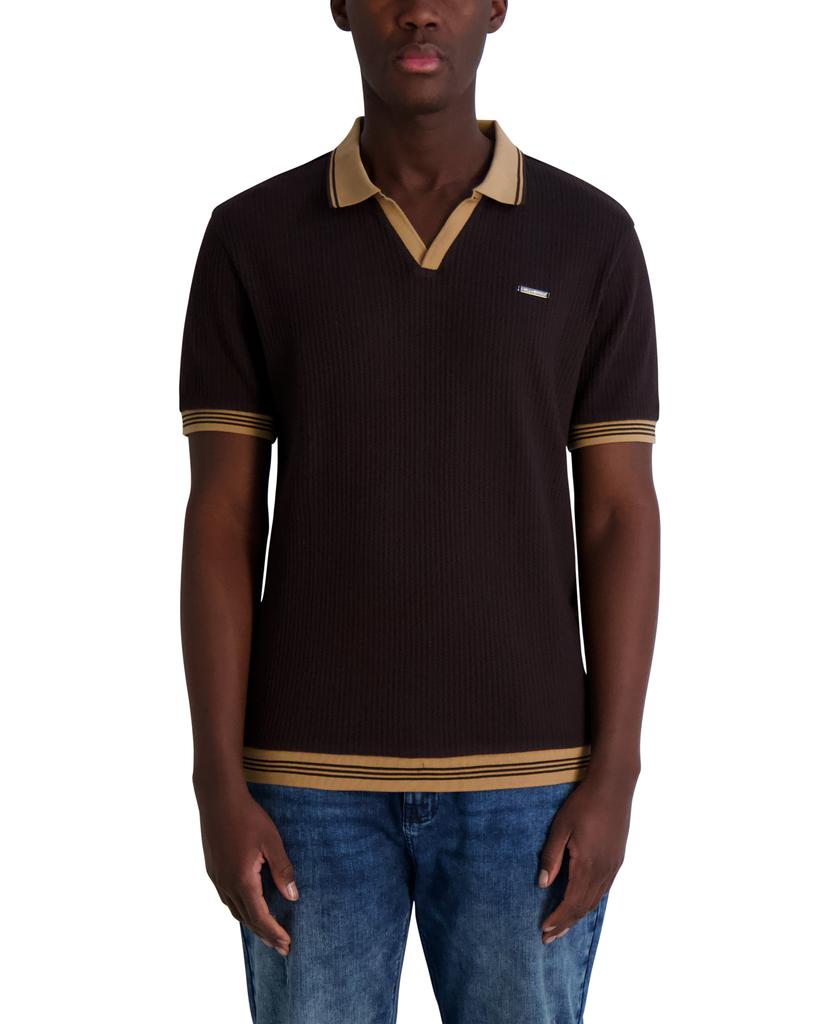 Karl Lagerfeld Paris TEXTURED JOHNNY COLLAR POLO