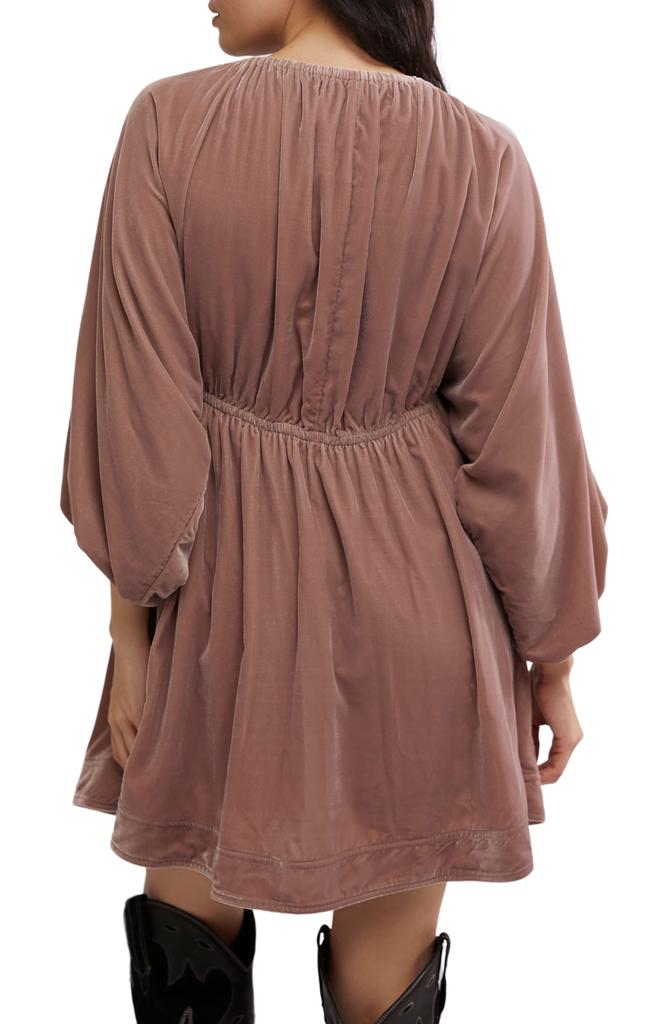 Free People Portia Velvet Babydoll Minidress
