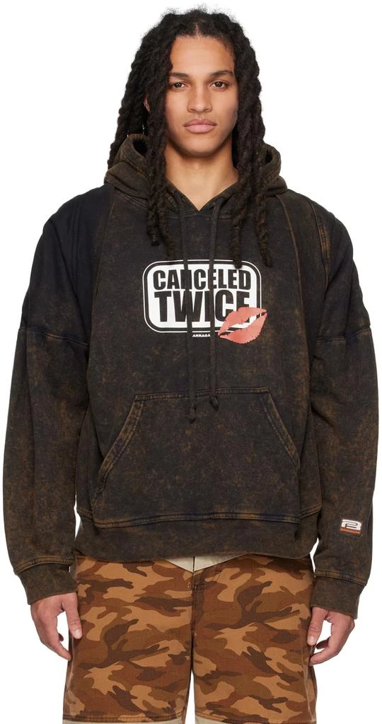BARRAGÁN SSENSE Exclusive Brown 'Canceled Twice' Hoodie 1