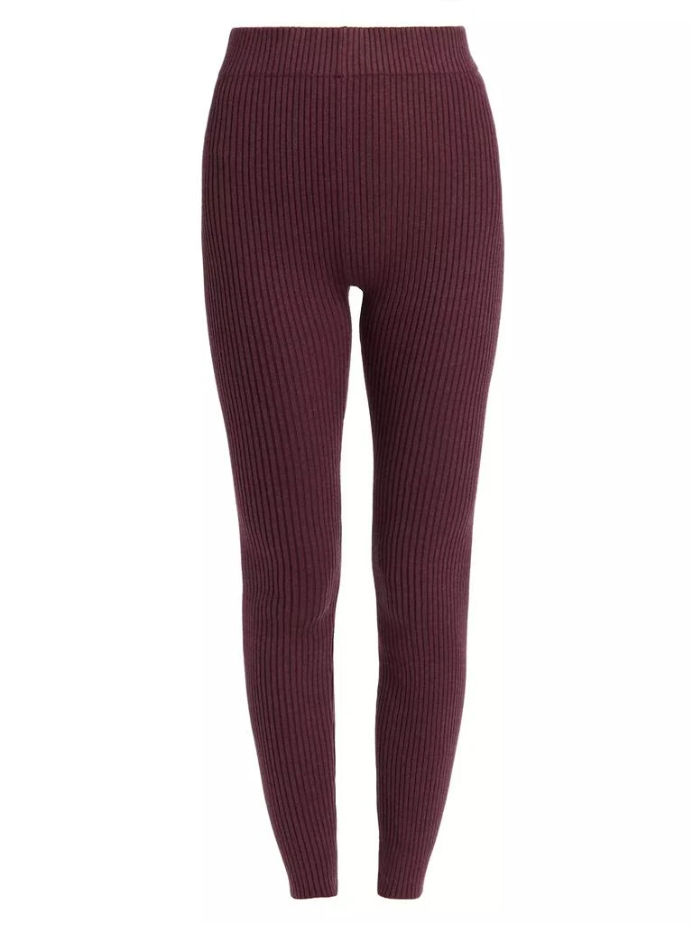 Lunya Cozy Cotton & Silk-Blend Rib-Knit Leggings 1