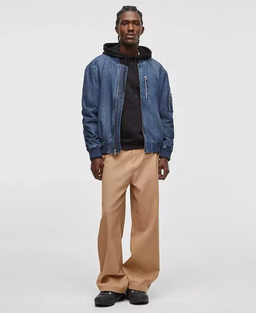 Mode of One Men's Costas Zip-Front Denim Bomber Jacket, Exclusively at Macy's 3