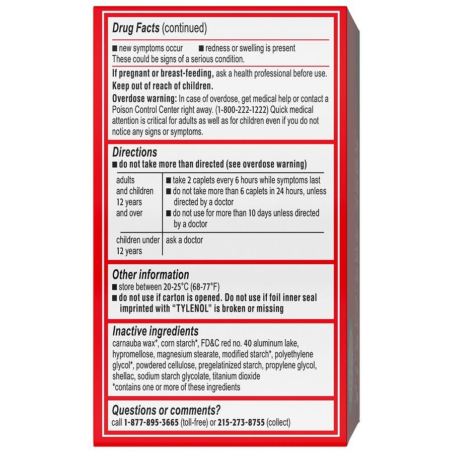 TYLENOL Acetaminophen Caplets