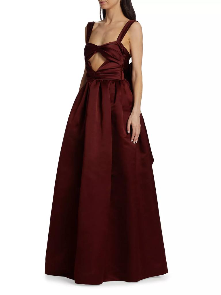 Adam Lippes Francesca Silk Cut-Out Gown