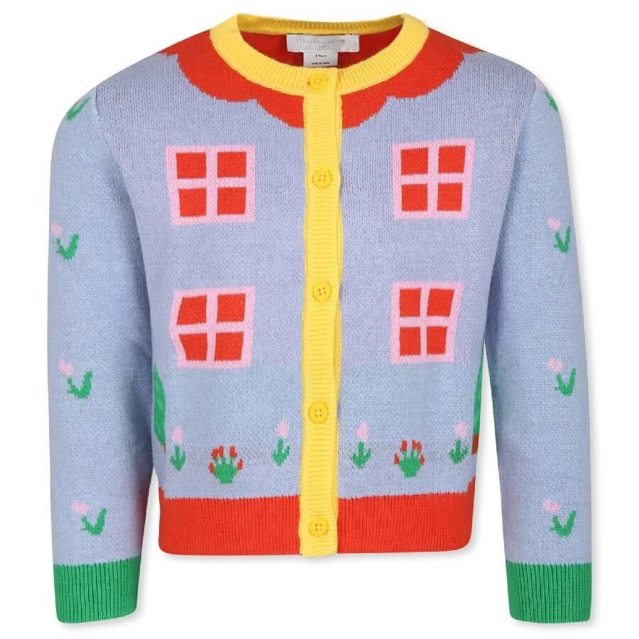Stella McCartney Girls Multicolor Round Neck Knit Sweater