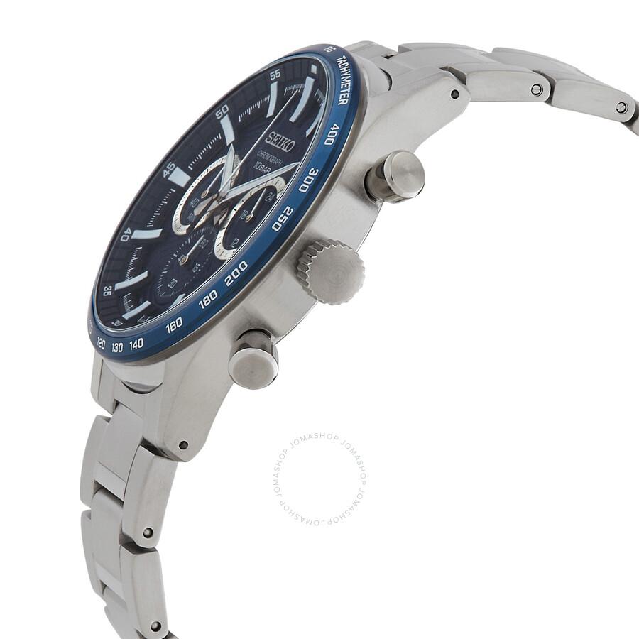 Seiko Chronograph Quartz Blue Dial Men's Watch SSB445P1