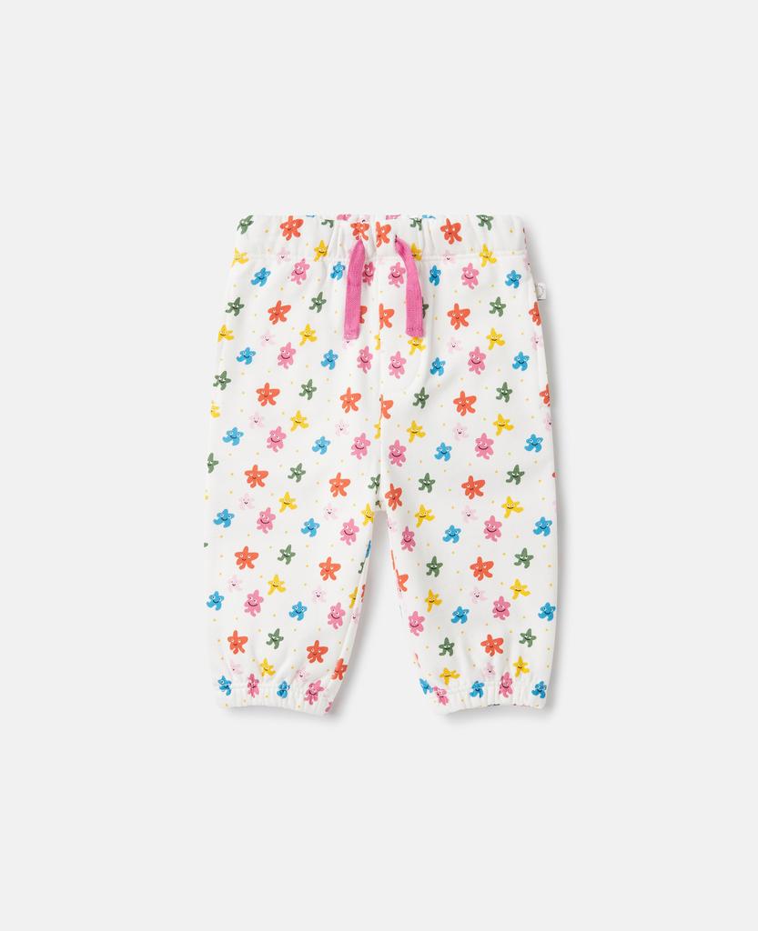 Stella McCartney Stella McCartney - Star Print Drawstring Joggers, Ivory, Size: 18m