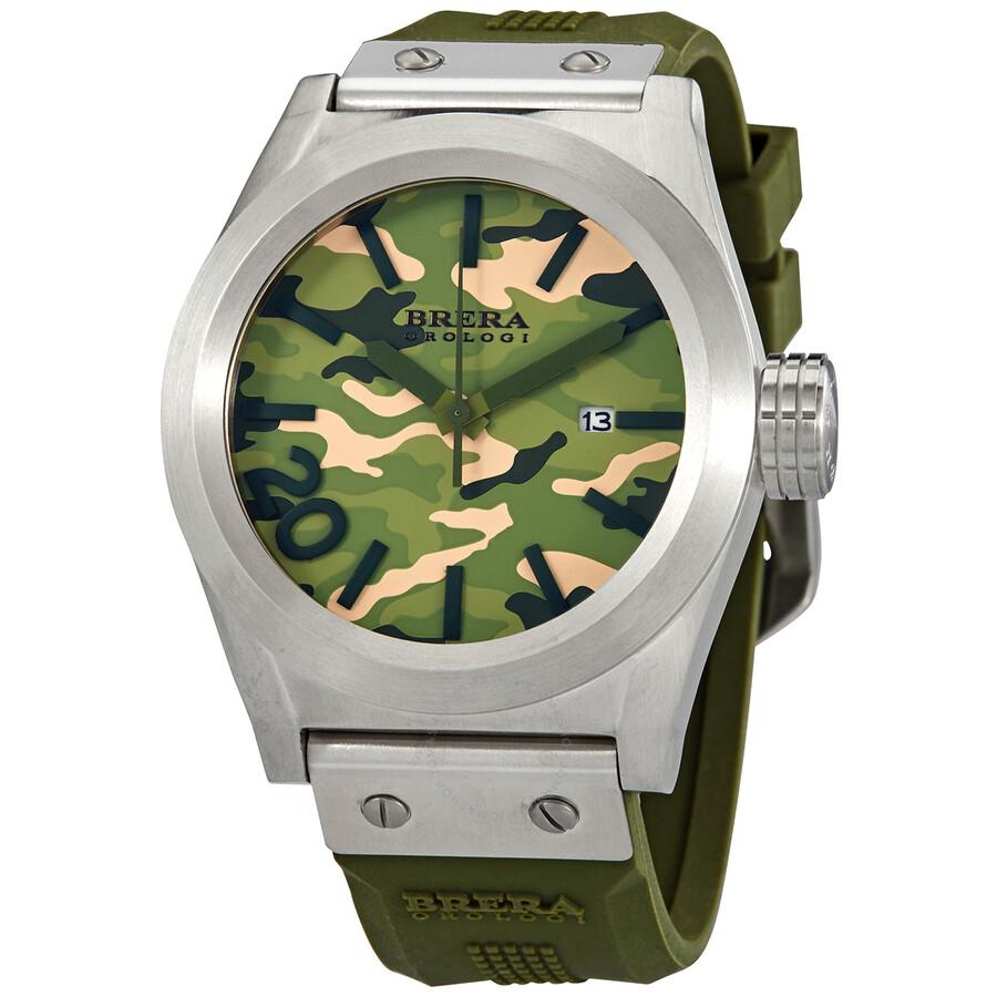BRERA OROLOGI Open Box - Brera Orologi Eterno Solotempo Quartz Green Dial Men's Watch BRETS4581