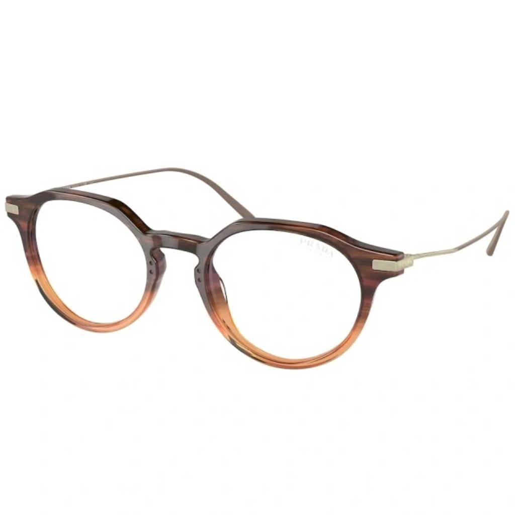 Prada Prada Men's Eyeglasses - Moro Gradient Amber Round Frame Fixed Nose Pad | 12YS 13B05R 1