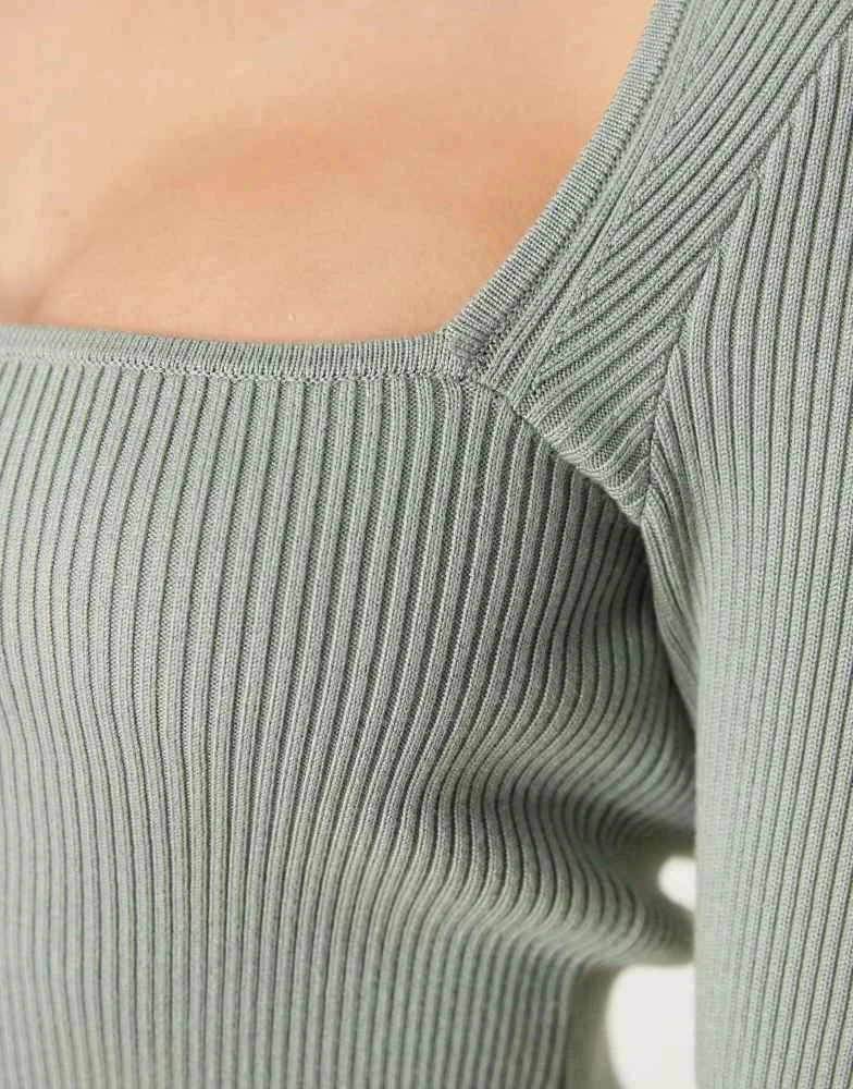 Abercrombie & Fitch Abercrombie & Fitch sheer layered t-shirt in taupe 2