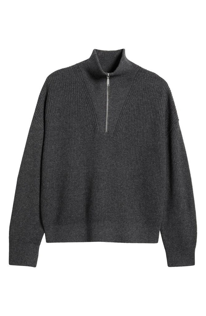 Treasure & Bond Half Zip Mock Neck Wool & Cotton Sweater 5