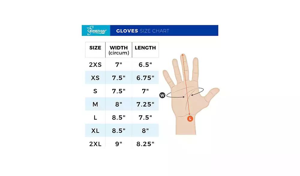 Seavenger Abyss 1.5mm Mesh Reef Water Sports Gloves with Amara Leather Palm - Yellow / 2X