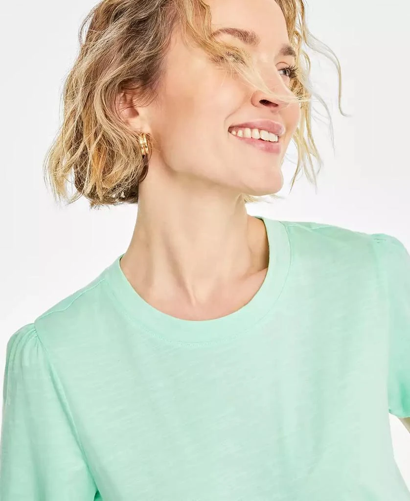 On 34th Women's Gathered-Sleeve Crewneck T-Shirt, Created for Macy's 3