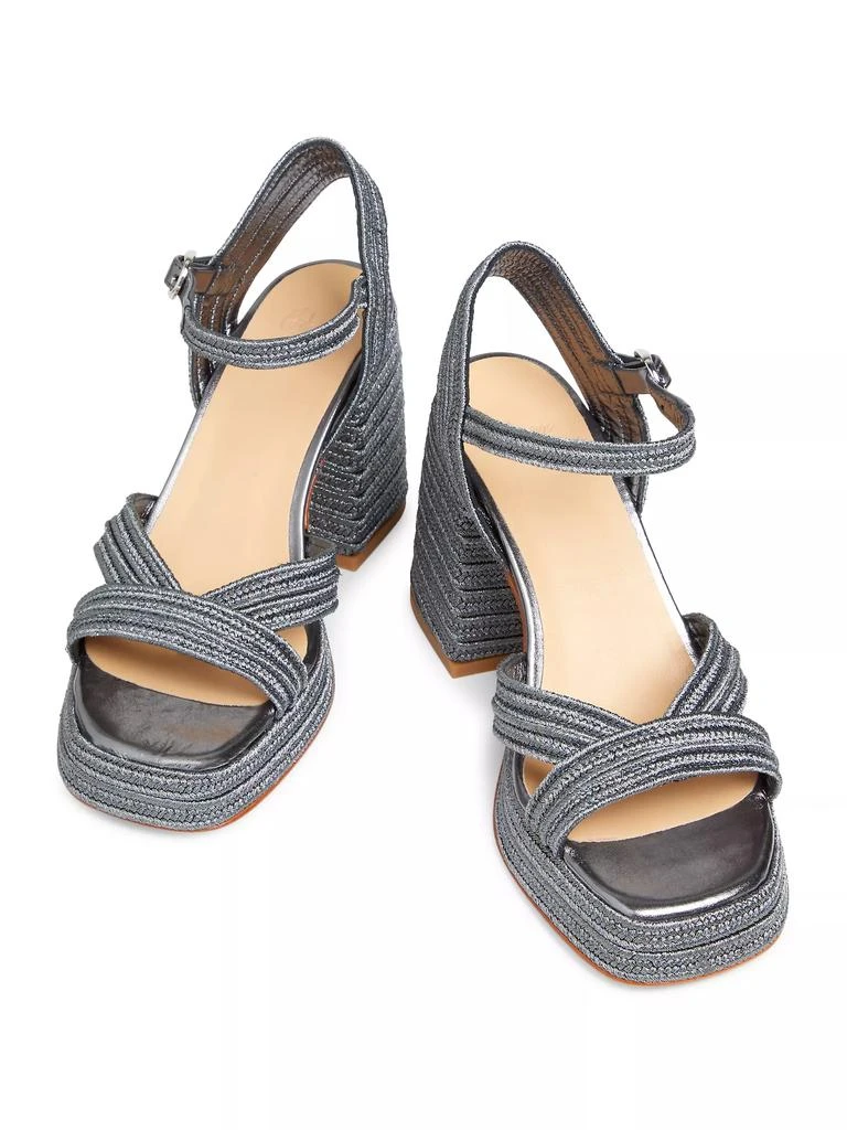 CASTAÑER Valle 100MM Woven Block-Heel Sandals 4