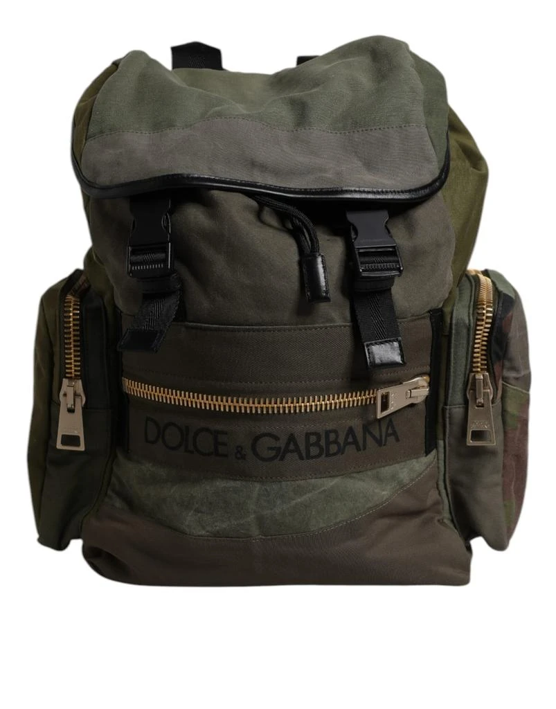 Dolce 
Gabbana Military Patchwork School Backpack Men
s Bag