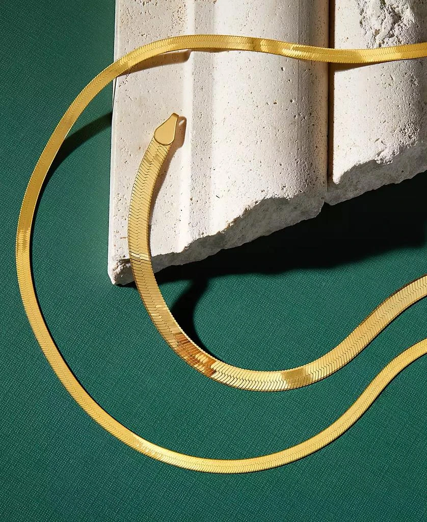 Giani Bernini Herringbone Link Chain Bracelet in 18k Gold-Plated Sterling Silver, Created for Macy's 4