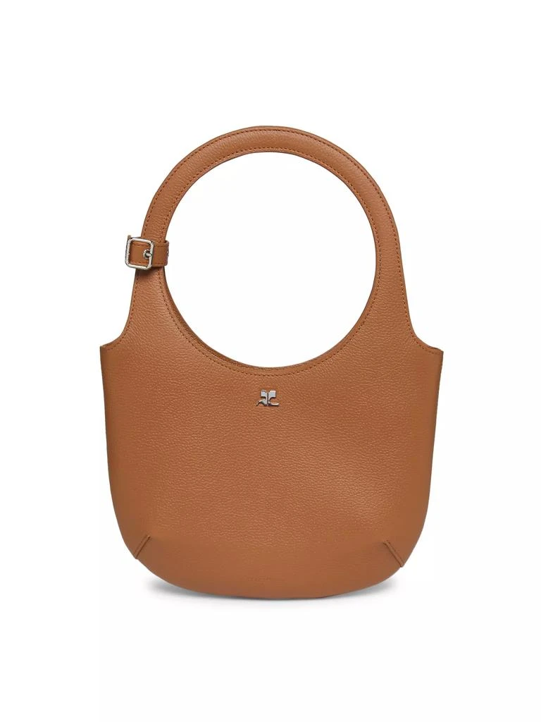 Courreges Holy Grained Leather Top Handle Bag 1