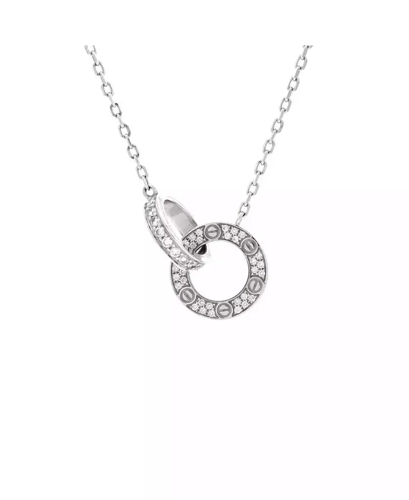Cartier Love Interlocking Pave Necklace