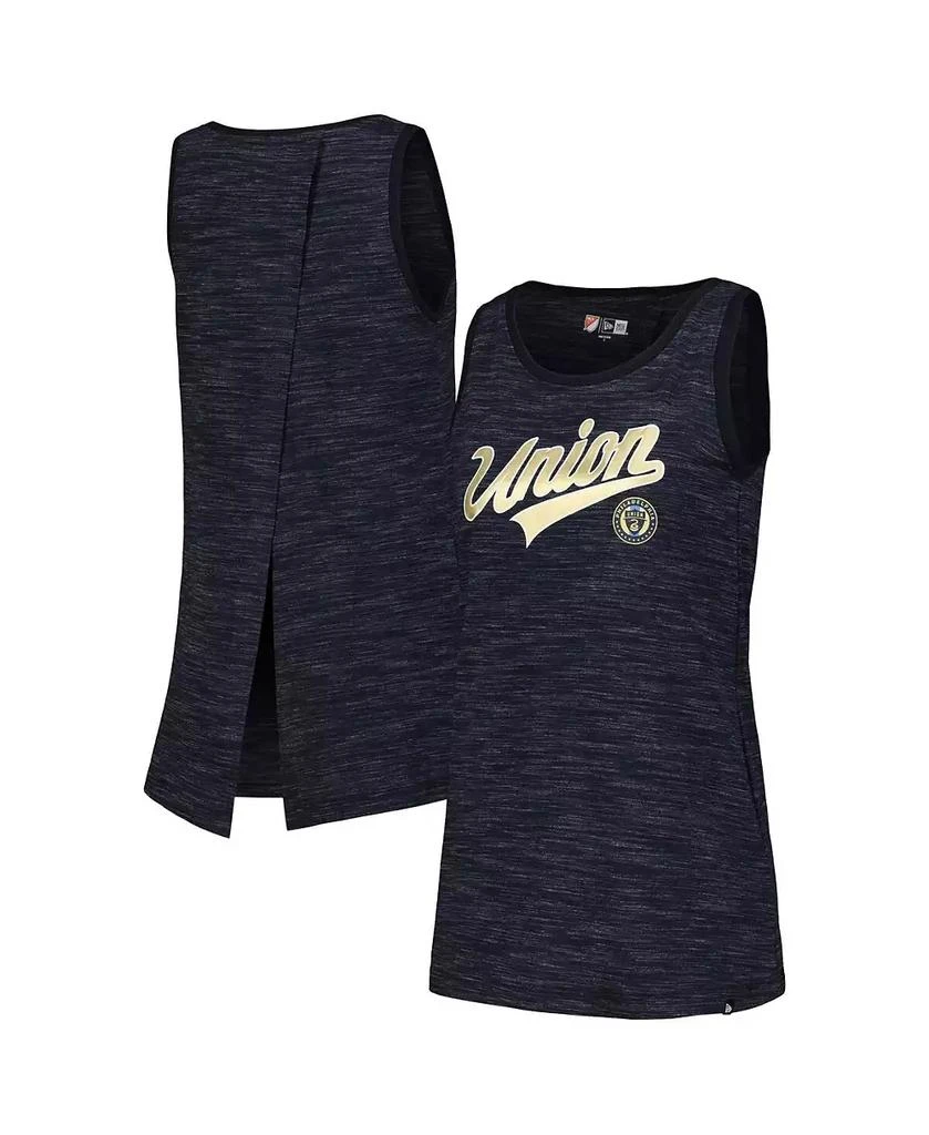 5th & Ocean Women's Navy Philadelphia Union Athletic Cross Back Tank Top 1