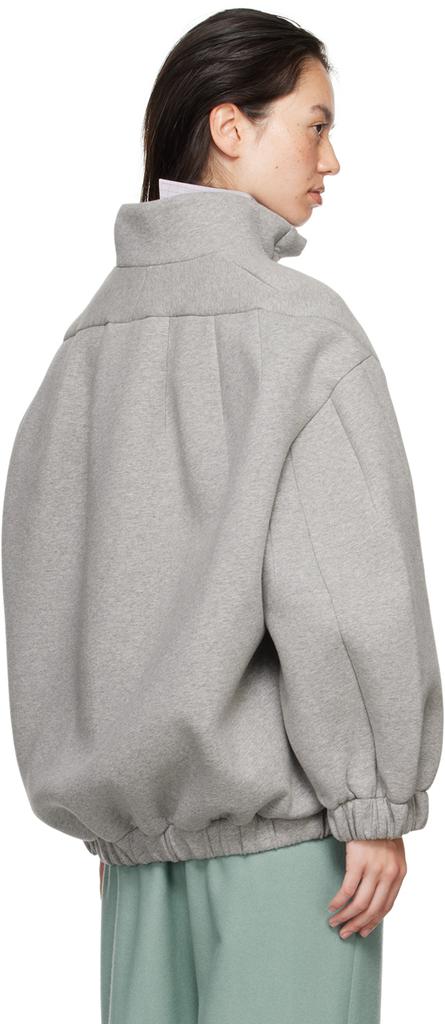 Dries Van Noten Gray Half-Button Sweatshirt - Hoodies - Free
