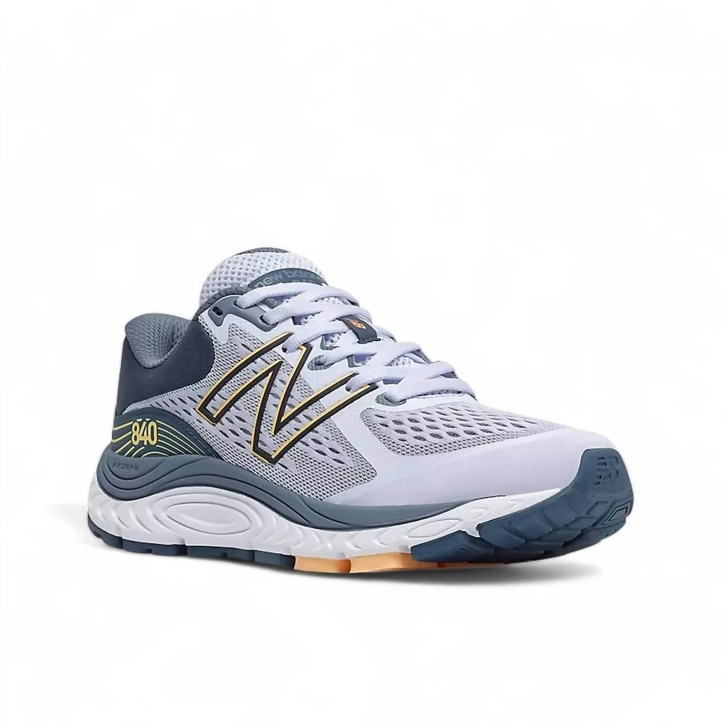 New Balance Women's 840 V5 Running Shoes In Light Grey/yellow 2