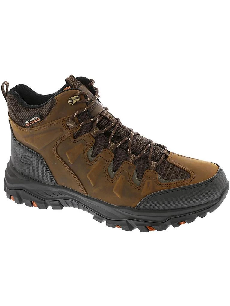 SKECHERS Rickter-Branson Mens Leather Memory Foam Hiking Boots 1