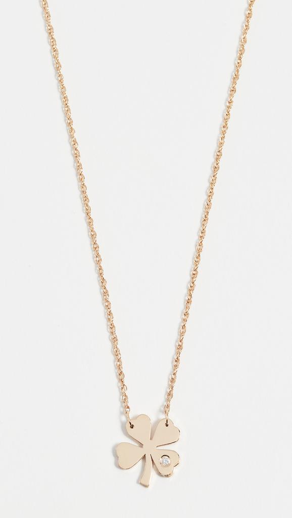 Jennifer Zeuner Clover Necklace with Diamond