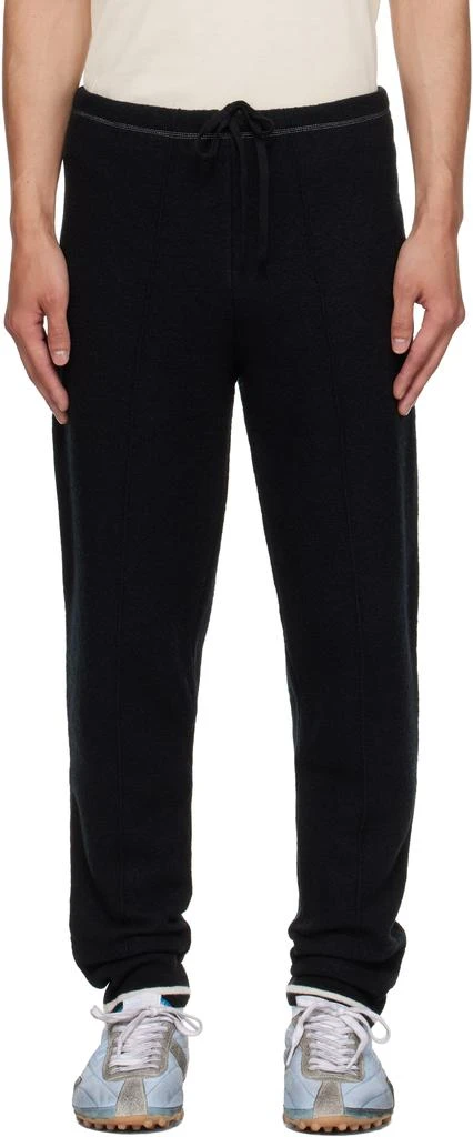 MAISON MARGIELA Black Wool Track Pants 1