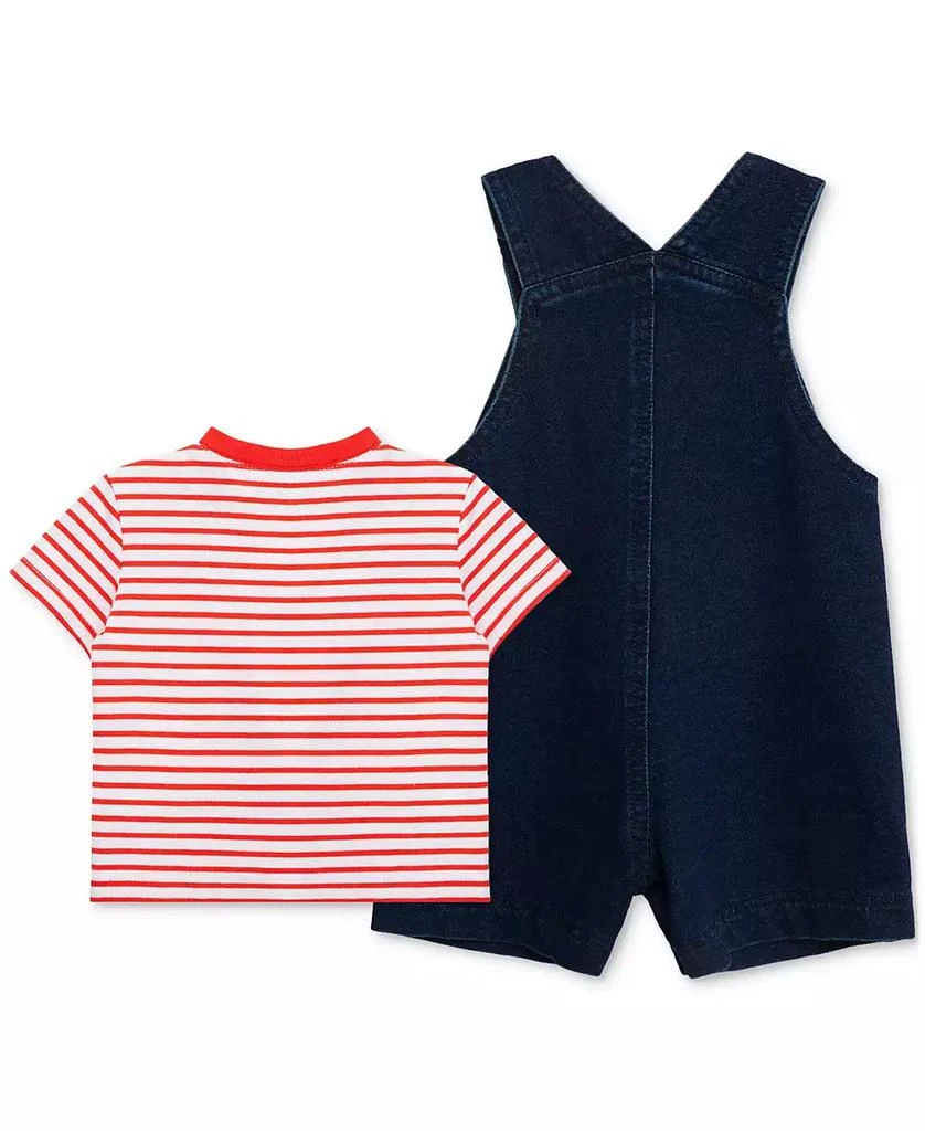 Little Me Baby Boys 2-Pc. Stripe T-Shirt & Sailboat Shortall Set 3