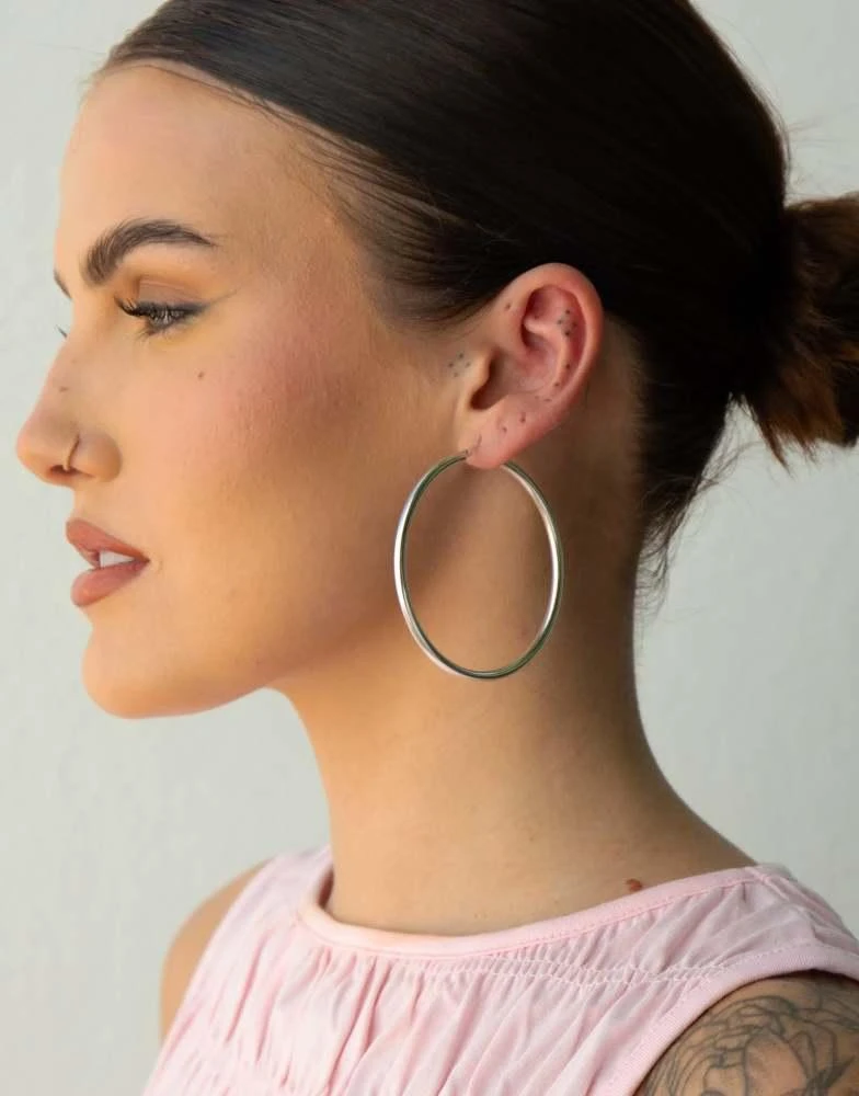 Seol + Gold Seol + Gold x Sophie Floyd sterling silver 60mm hoop earrings 3