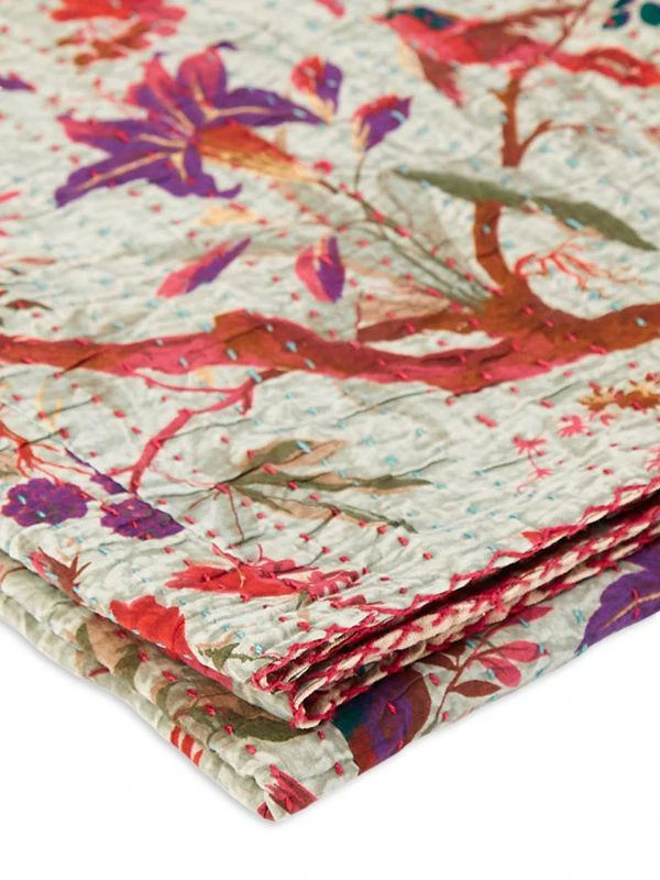 TAJ HOTEL Taj Hotel Kantha Cotton Throw 3