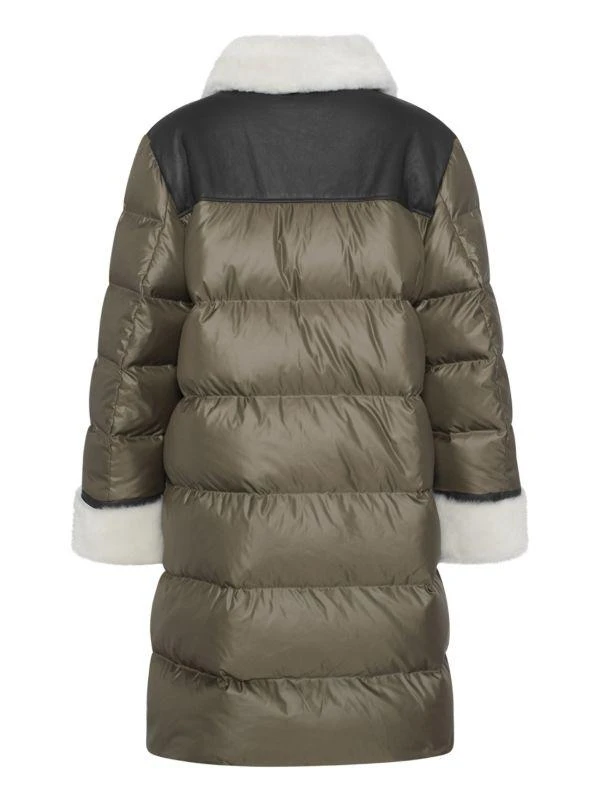 WOLFIE FURS Shearling & Down Puffer Longline Jacket 2