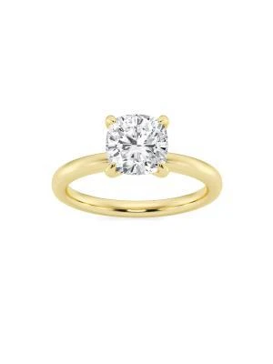 Saks Fifth Avenue Build Your Own Collection 14K Yellow Gold 
Lab Grown Diamond Solitare Engagement Ring