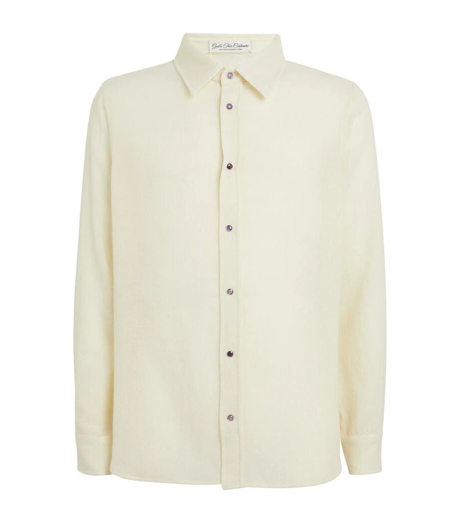 GOD'S TRUE CASHMERE Unisex Cashmere and Amethyst Gauze Shirt 1