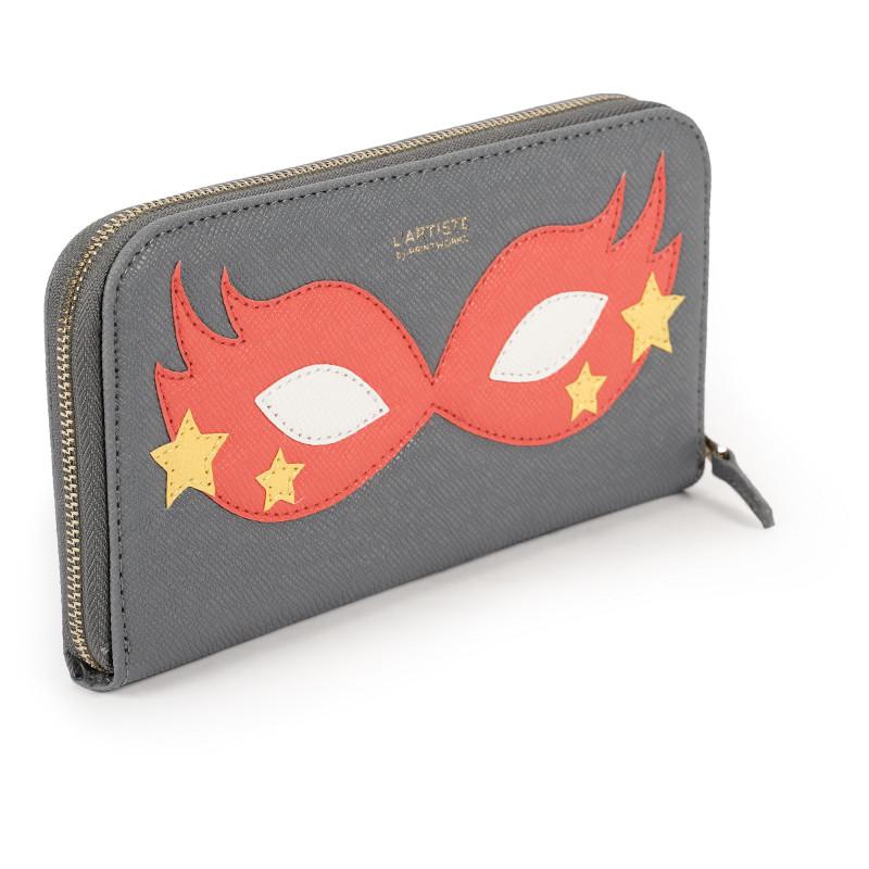 PRINTWORKS Superhero mask logo pencil case set in grey
