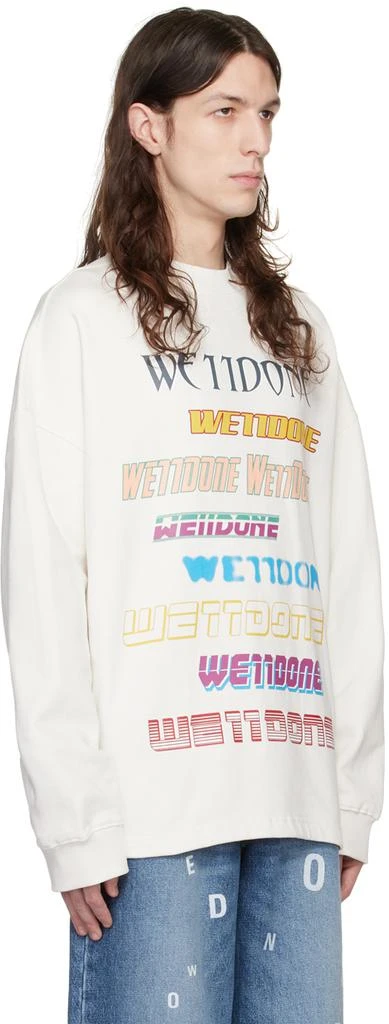 We11done White Printed Sweatshirt 2