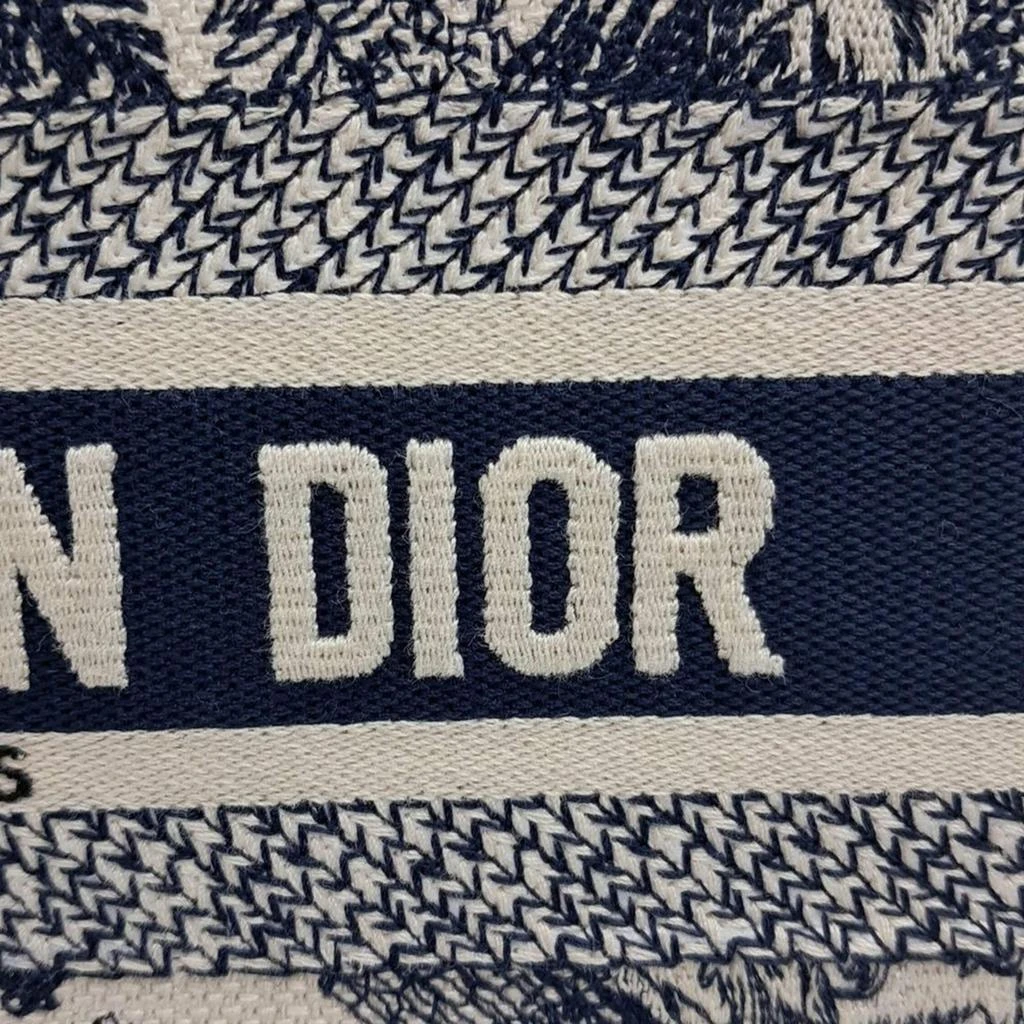 Dior Dior Navy Blue Canvas Oblique Book Tote Bag Small 3