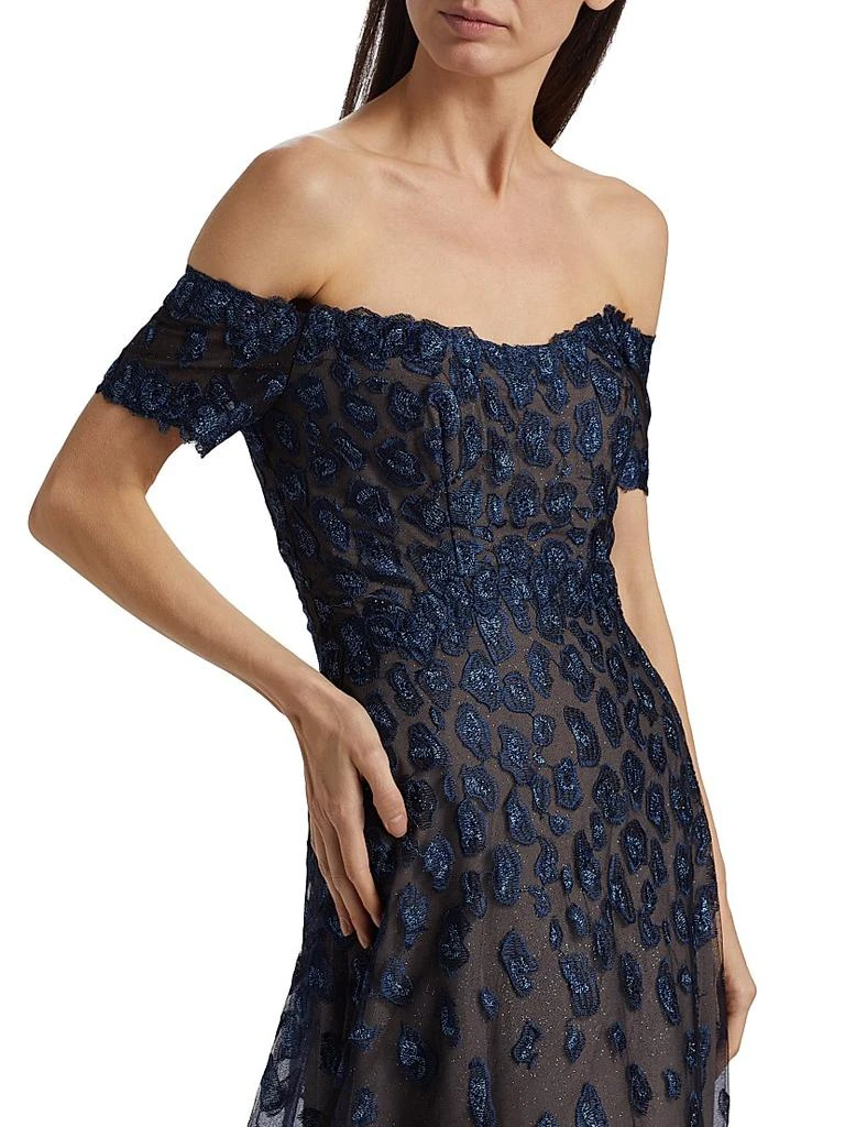 Embroidered Off-The-Shoulder Gown  On Sale Now with Up to 71% Off |  Discover Exclusive Deals & Savings at BeyondStyle  Authentic Rene Ruiz  Collection floor-length|modern|mother of the bride|women's|a-line|black  tie|women's apparel|dresses|off-the ...