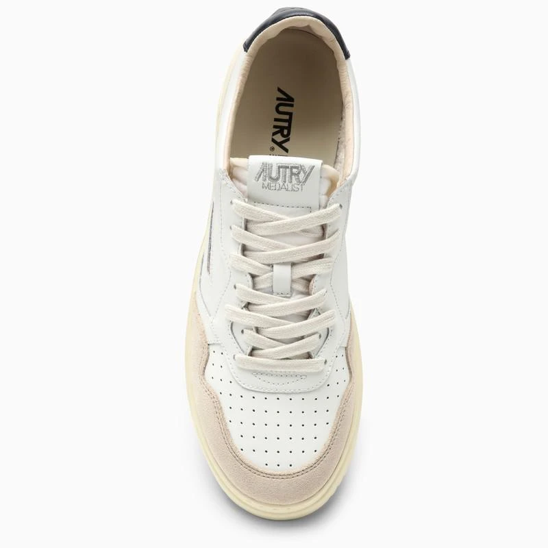 AUTRY Medalist white/blue leather trainer 3